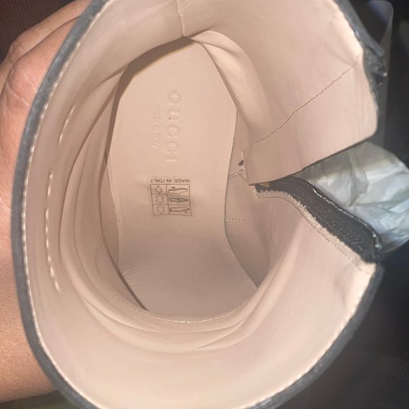 Gucci Black Ankle Boots with Interlocking G - Picture 6 of 9